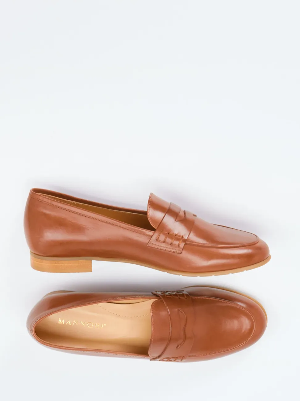 Mannori – Loafer aus Kalbleder Cognacbraun