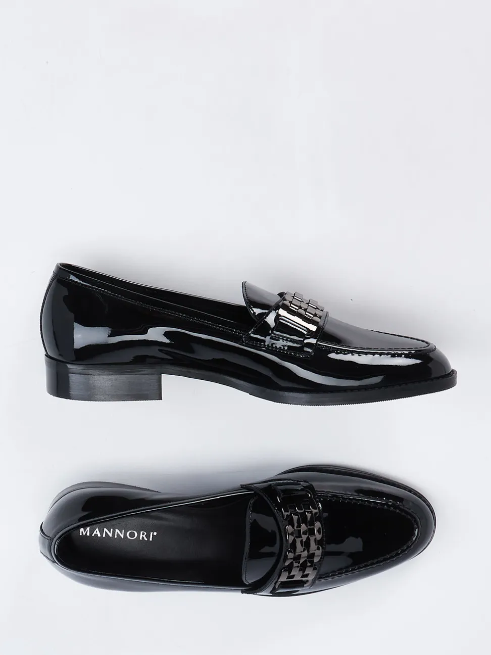 Mannori – Loafer aus Lackleder in Schwarz