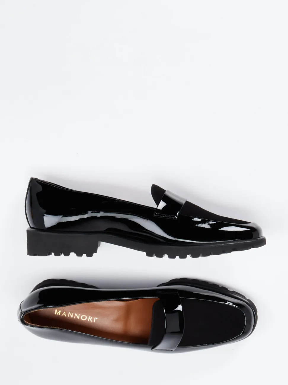 Mannori – Loafer aus Lackleder in Schwarz