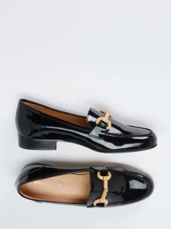 Mannori – Loafer aus Lackleder schwarz goldfarbene Spange