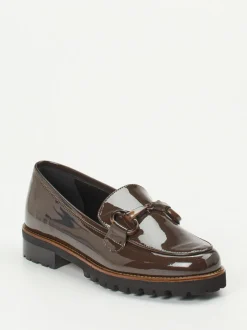 Mannori – Loafer aus Lackleder in Schokobraun