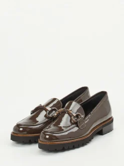 Mannori – Loafer aus Lackleder in Schokobraun