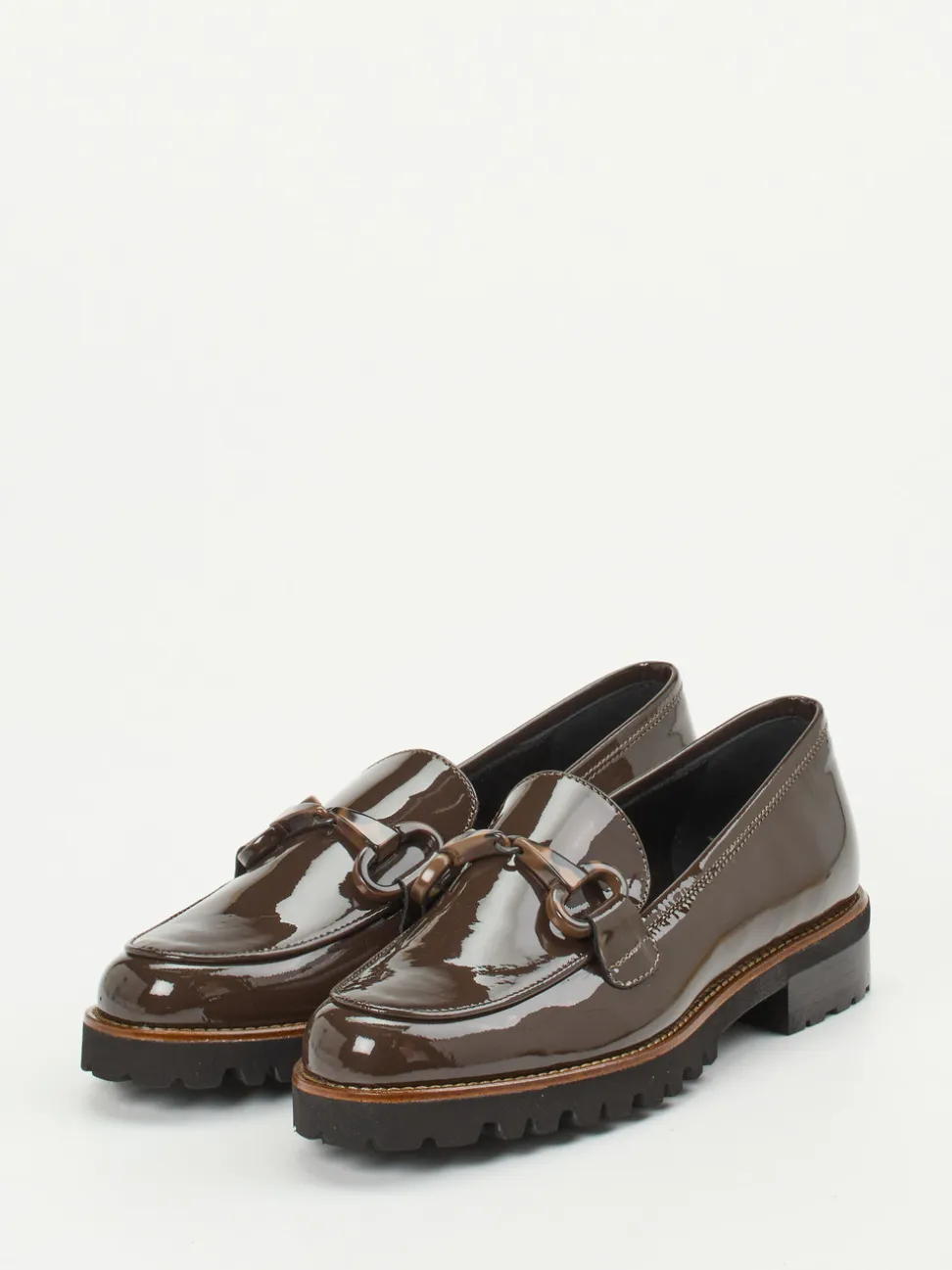 Mannori – Loafer aus Lackleder in Schokobraun