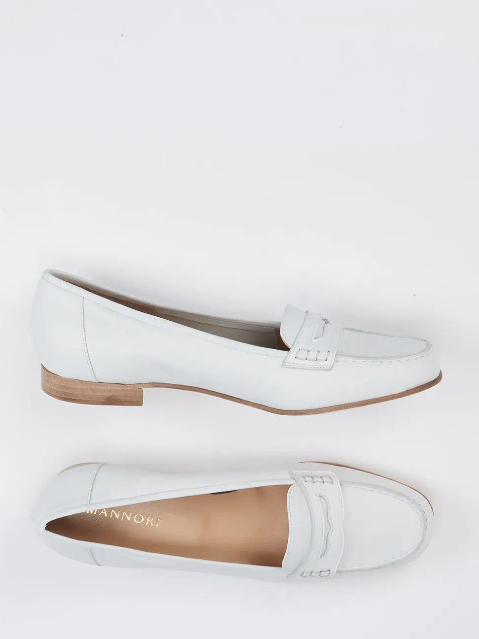 Mannori – Loafer aus Lammleder in Off-White