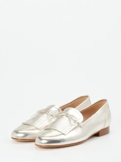 Mannori – Loafer aus Metallicleder silber