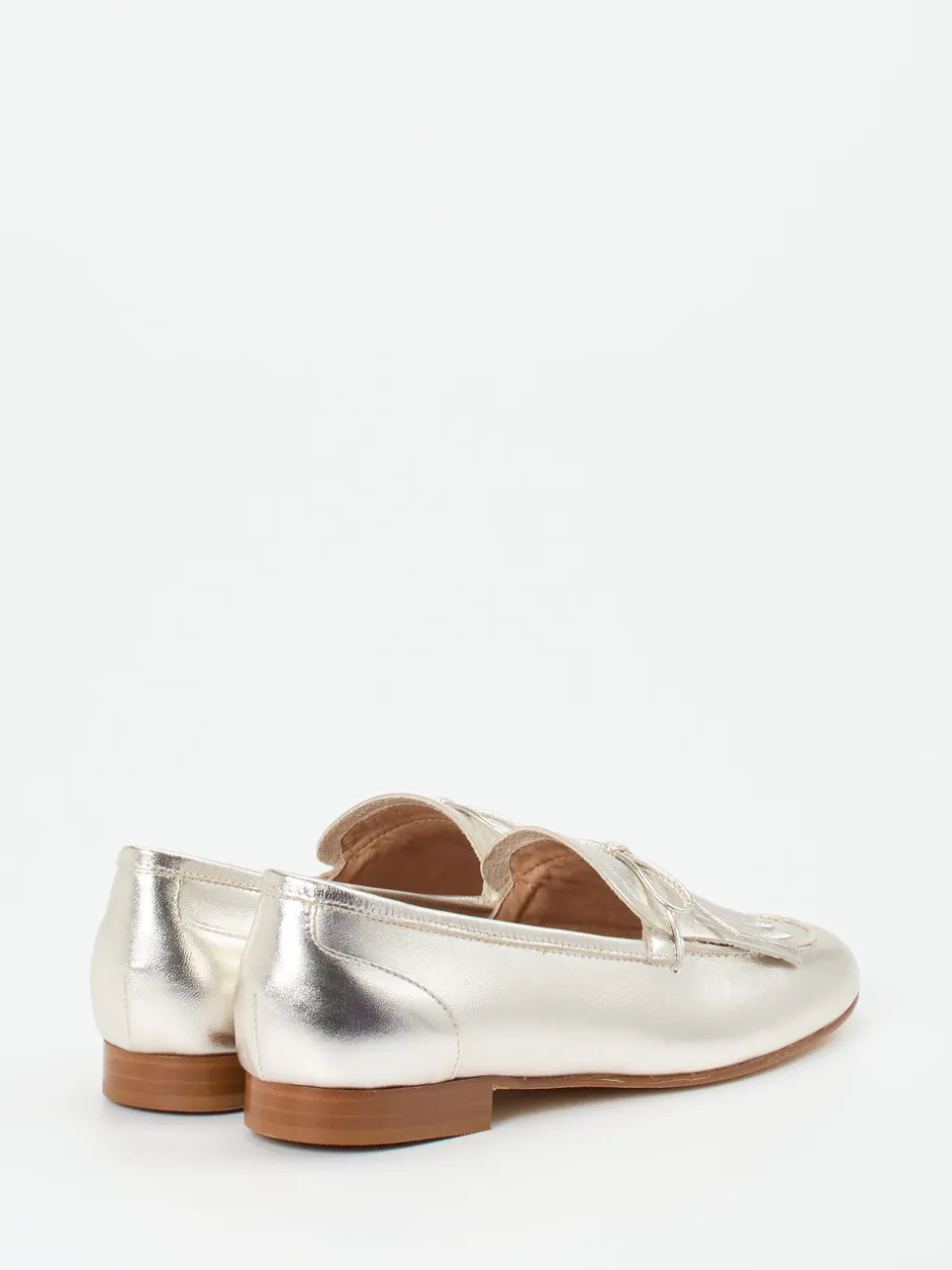 Mannori – Loafer aus Metallicleder silber