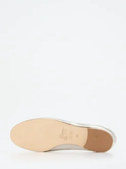 Mannori – Loafer aus Metallicleder silber
