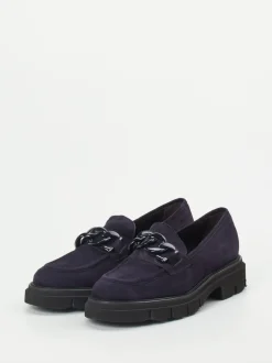 Mannori – Loafer aus Veloursleder Dunkelviolett