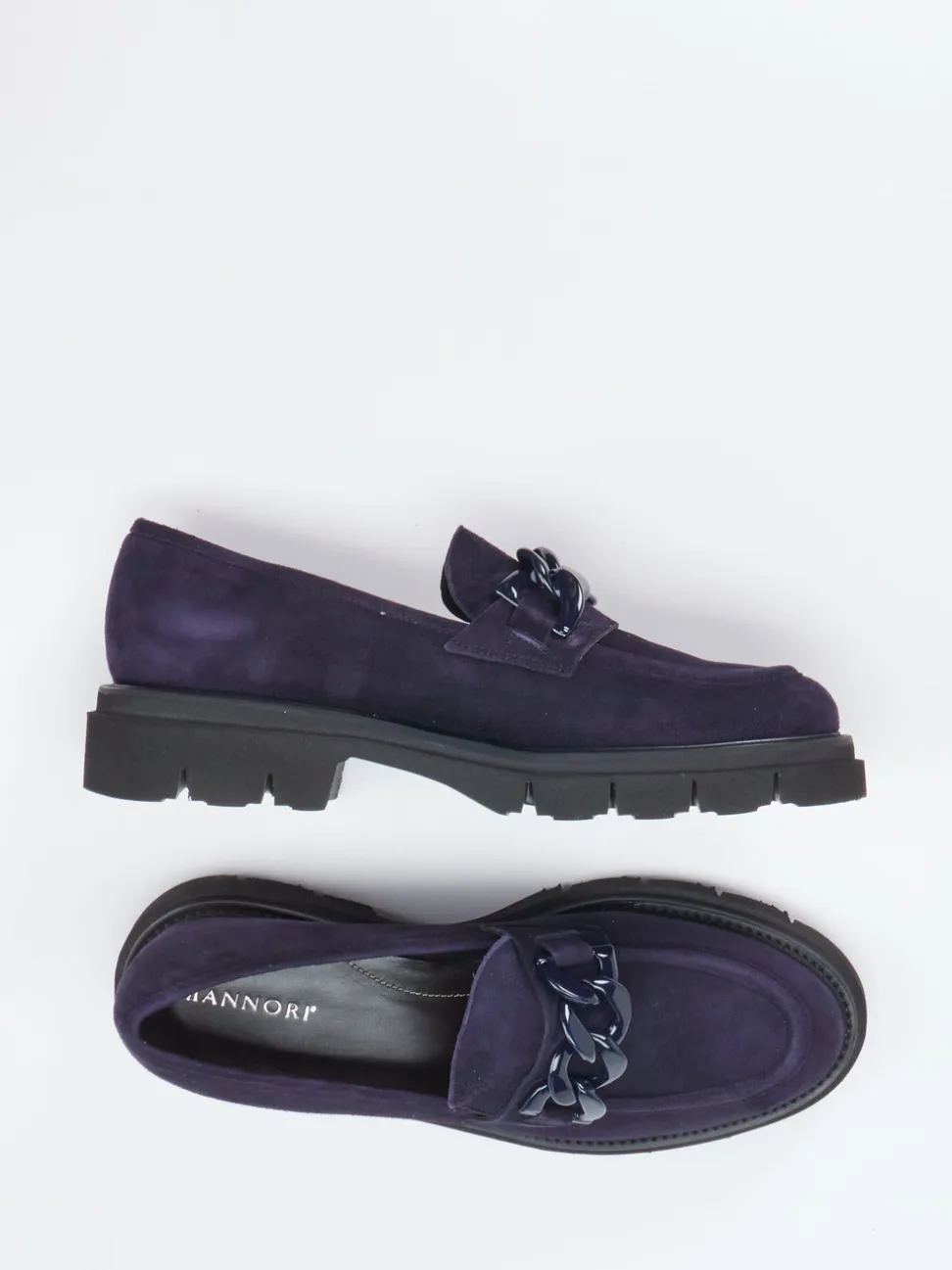 Mannori – Loafer aus Veloursleder Dunkelviolett