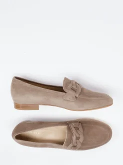Mannori – Loafer aus Veloursleder in Taupe