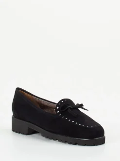 Mannori – Loafer aus Veloursleder in Schwarz