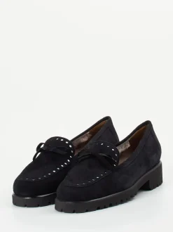 Mannori – Loafer aus Veloursleder in Schwarz