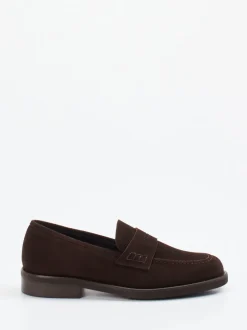 Mannori – Loafer aus Veloursleder Dunkelbraun