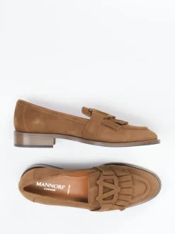 Mannori – Loafer aus Veloursleder cognacbraun