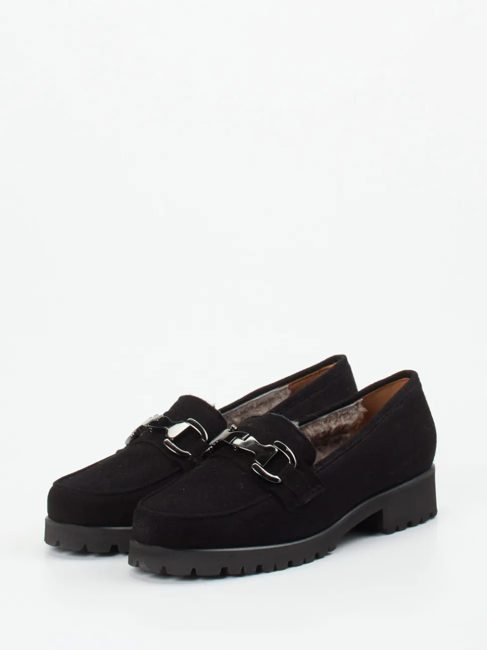 Mannori – Loafer aus Veloursleder schwarz