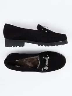 Mannori – Loafer aus Veloursleder schwarz