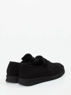 Mannori – Loafer aus Veloursleder schwarz