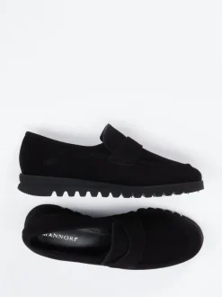 Mannori – Loafer aus Veloursleder schwarz
