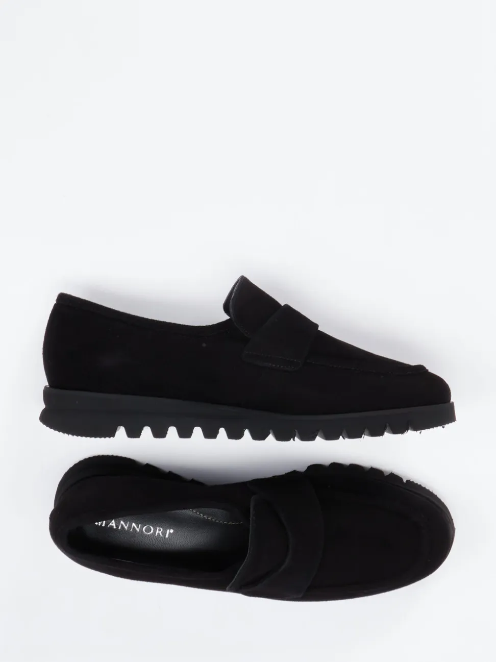 Mannori – Loafer aus Veloursleder schwarz