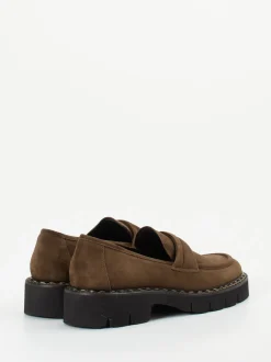 Mannori – Loafer aus Veloursleder in Braun