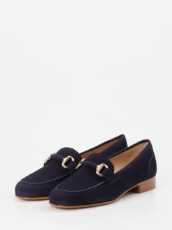 Mannori – Loafer aus Veloursleder Dunkelblau