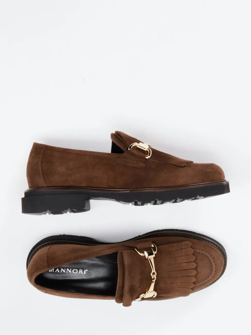 Mannori – Loafer aus Veloursleder in Braun