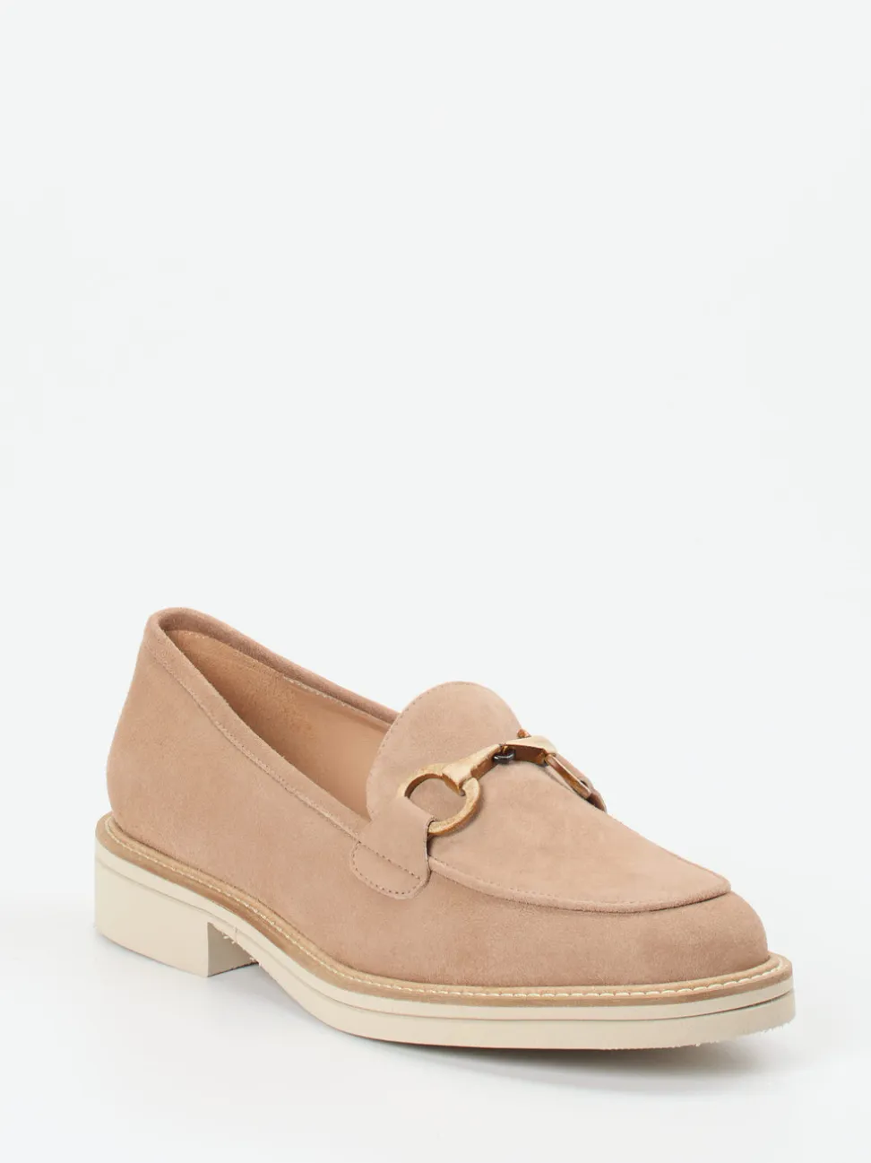 Mannori – Loafer aus Veloursleder in Beige