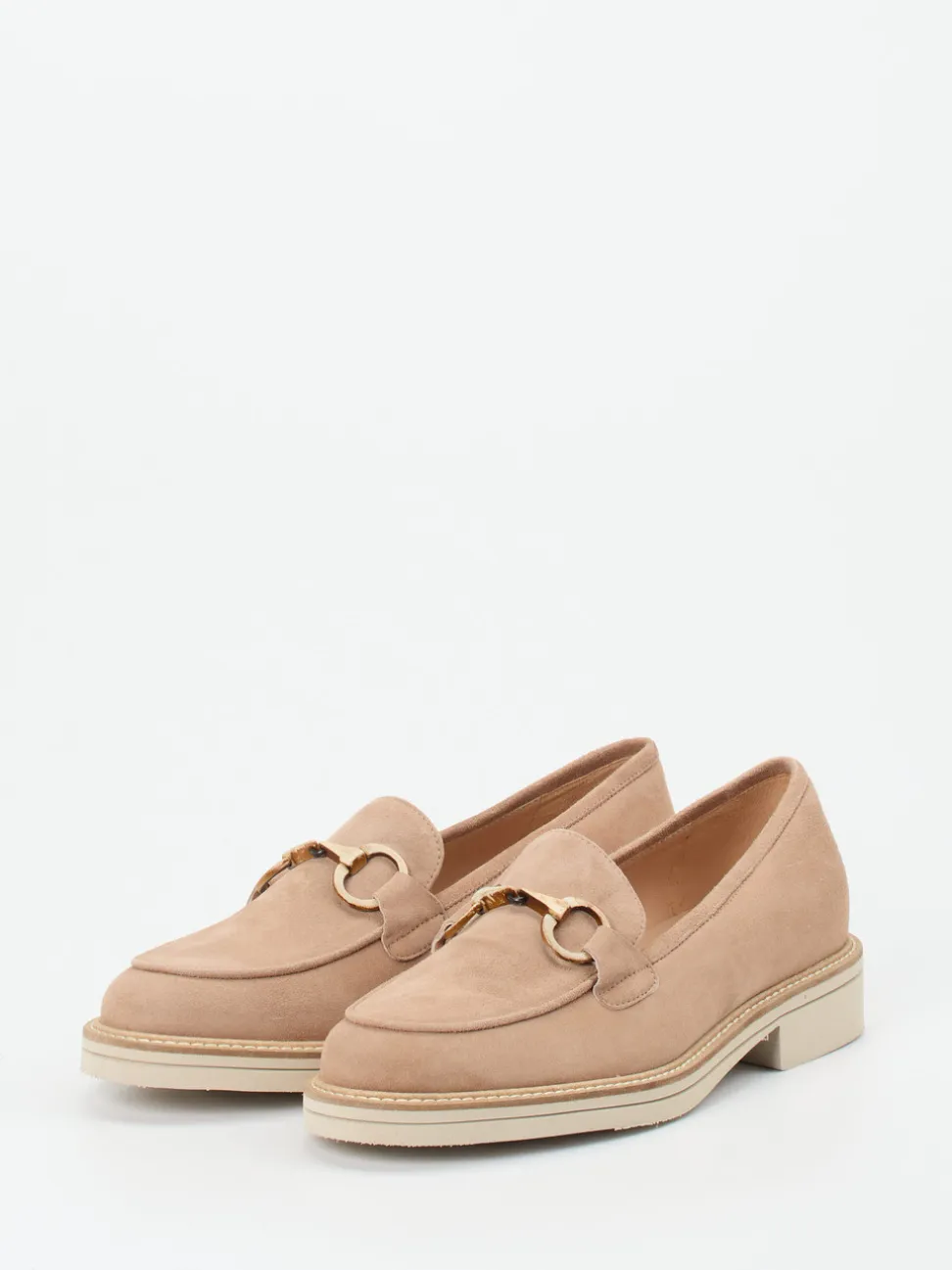 Mannori – Loafer aus Veloursleder in Beige
