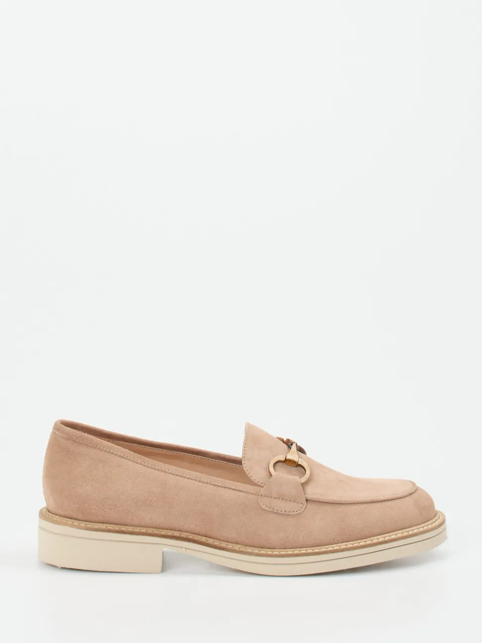 Mannori – Loafer aus Veloursleder in Beige