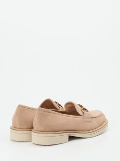 Mannori – Loafer aus Veloursleder in Beige