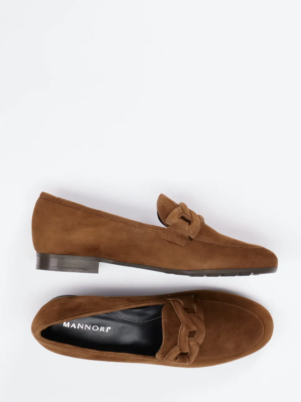 Mannori – Loafer aus Veloursleder in Braun