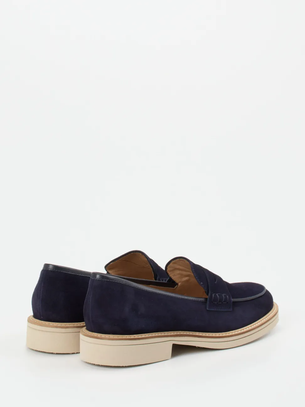 Mannori – Loafer aus Veloursleder Dunkelblau