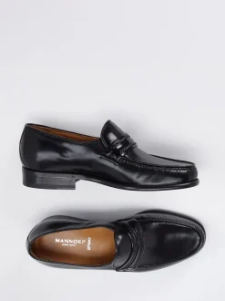 Mannori – Loafer aus Ziegenleder in Schwarz
