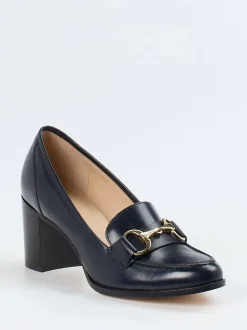 Mannori – Loafer-Pumps aus Kalbleder Dunkelblau