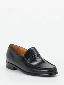Mannori – Penny Loafer aus Ziegenleder in Blau