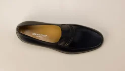 Mannori – Penny Loafer aus Ziegenleder in Blau