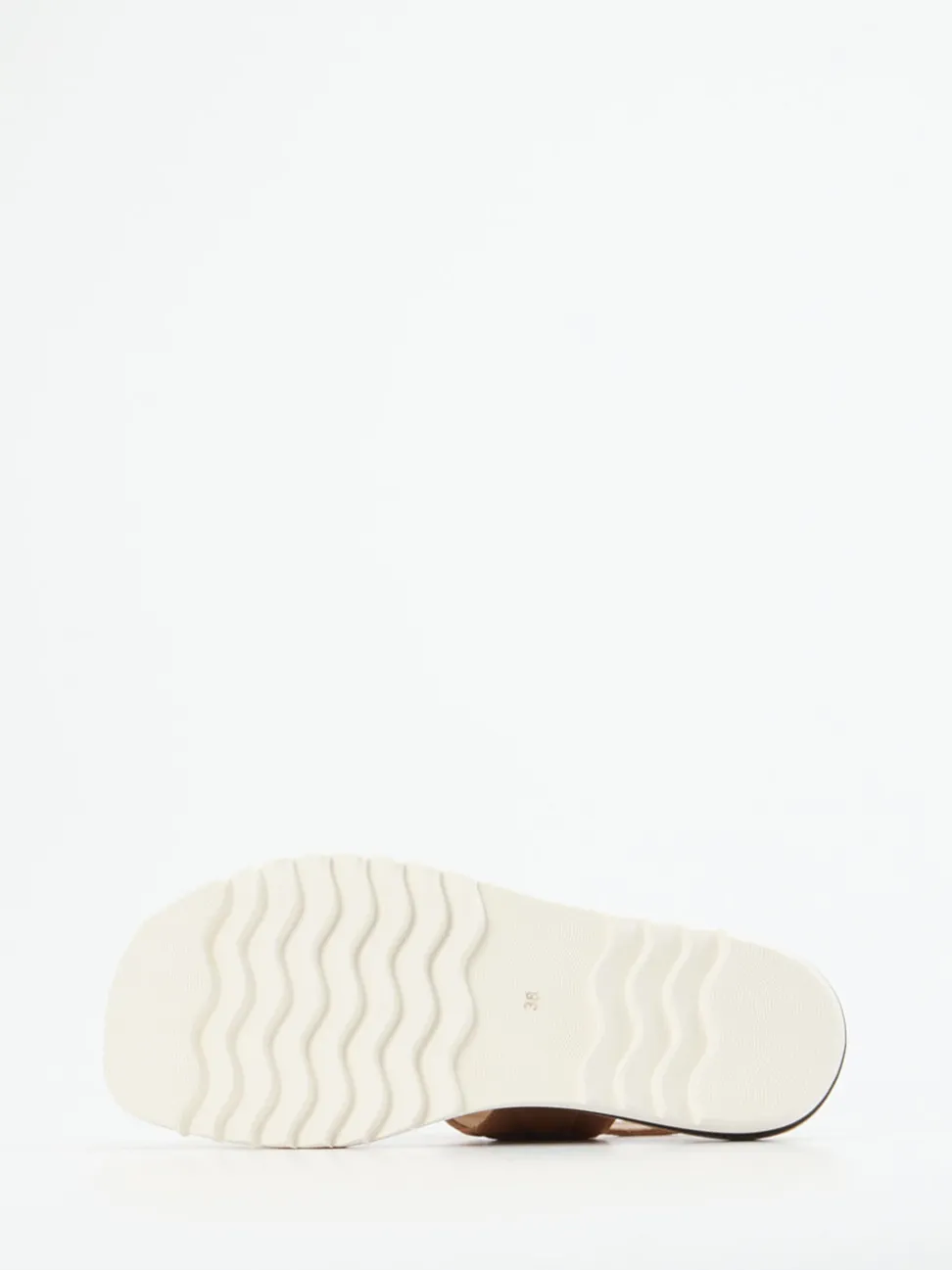Mannori – Plateau-Sandale aus Veloursleder cognacbraun