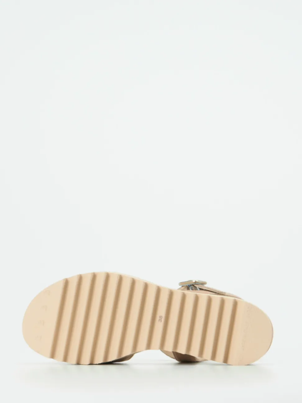 Mannori – Plateau-Sandale aus Veloursleder Rosébeige