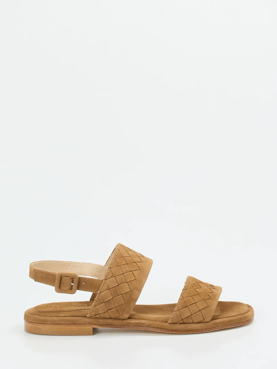 Mannori – Sandalen aus Veloursleder cognacfarben