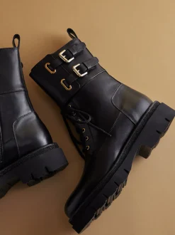 Mannori – Schnürboots aus Kalbleder Schwarz