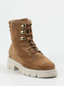 Mannori – Schnürboots aus Veloursleder karamellbraun