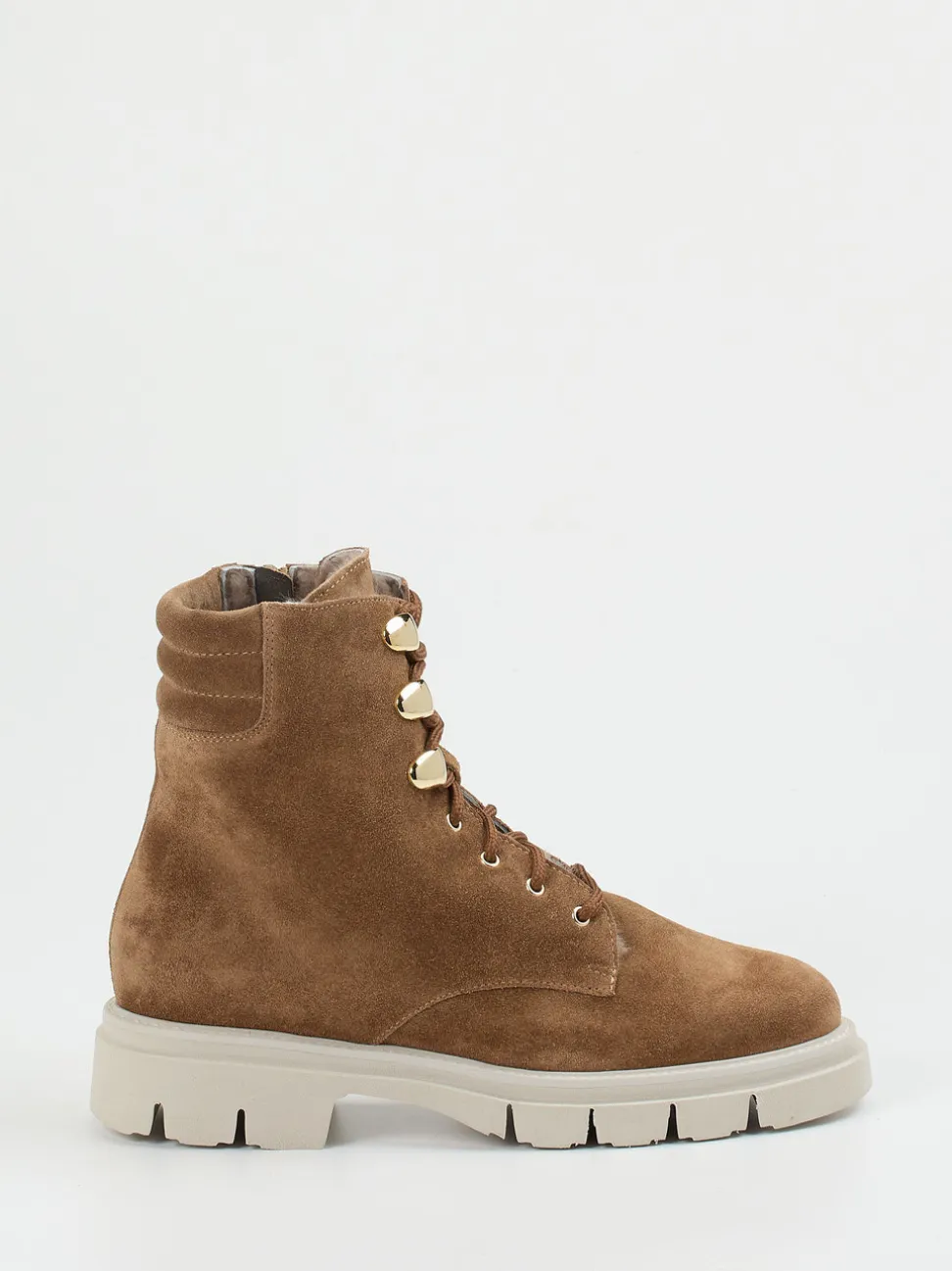 Mannori – Schnürboots aus Veloursleder karamellbraun