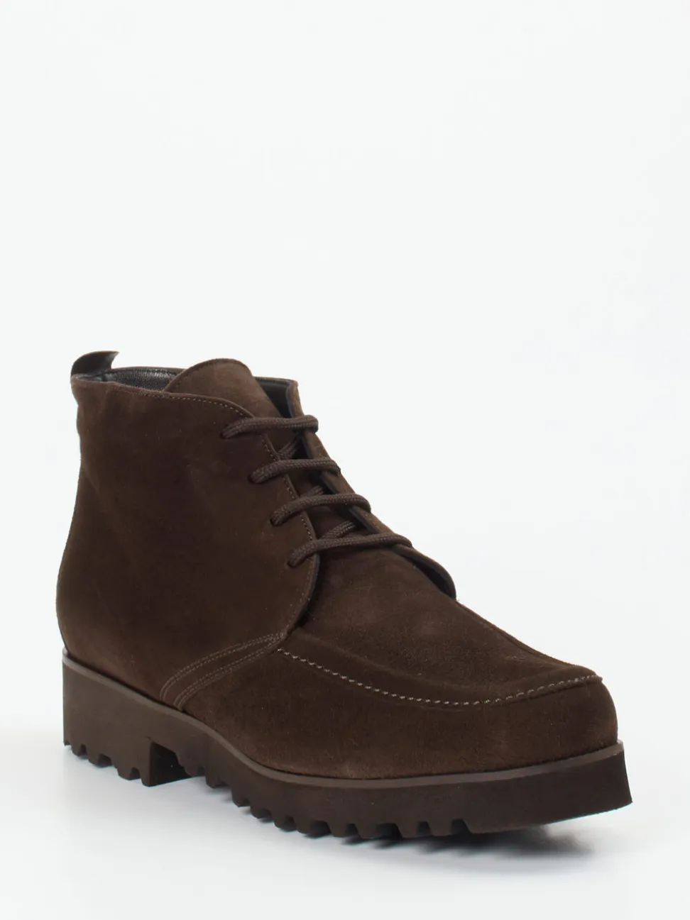 Mannori – Schnürboots aus Veloursleder Dunkelbraun