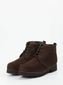 Mannori – Schnürboots aus Veloursleder Dunkelbraun