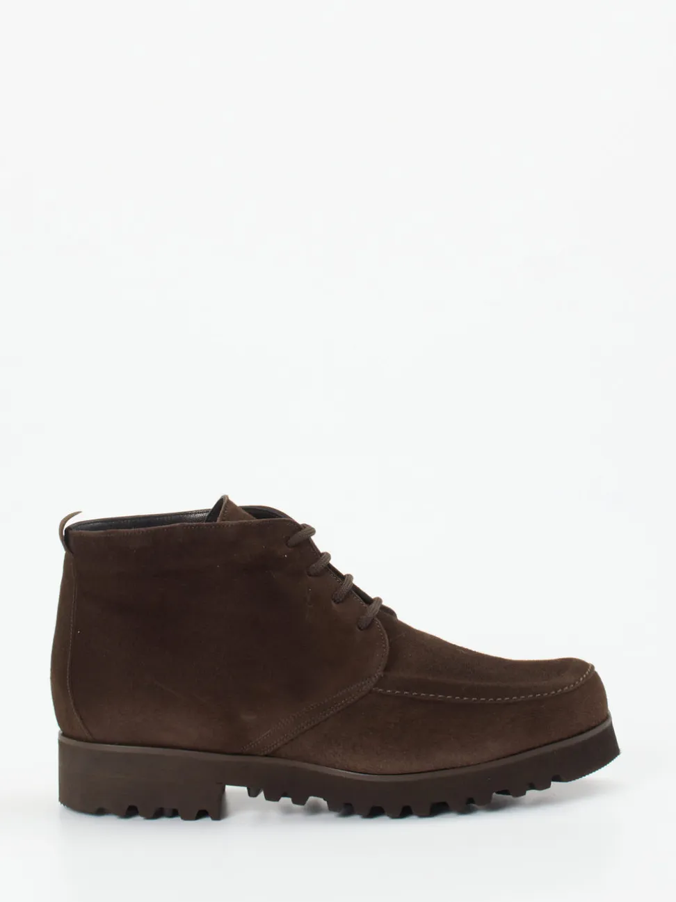 Mannori – Schnürboots aus Veloursleder Dunkelbraun