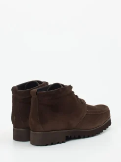 Mannori – Schnürboots aus Veloursleder Dunkelbraun