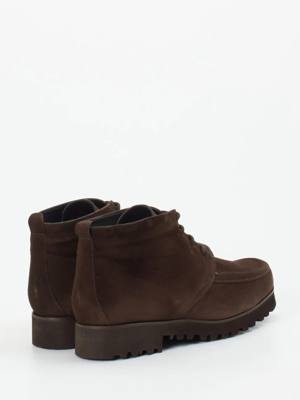 Mannori – Schnürboots aus Veloursleder Dunkelbraun