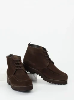 Mannori – Schnürboots aus Veloursleder Dunkelbraun