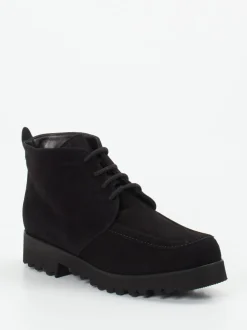 Mannori – Schnürboots aus Veloursleder schwarz
