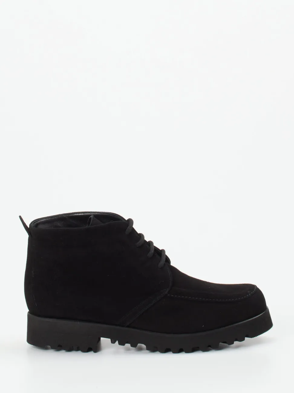Mannori – Schnürboots aus Veloursleder schwarz